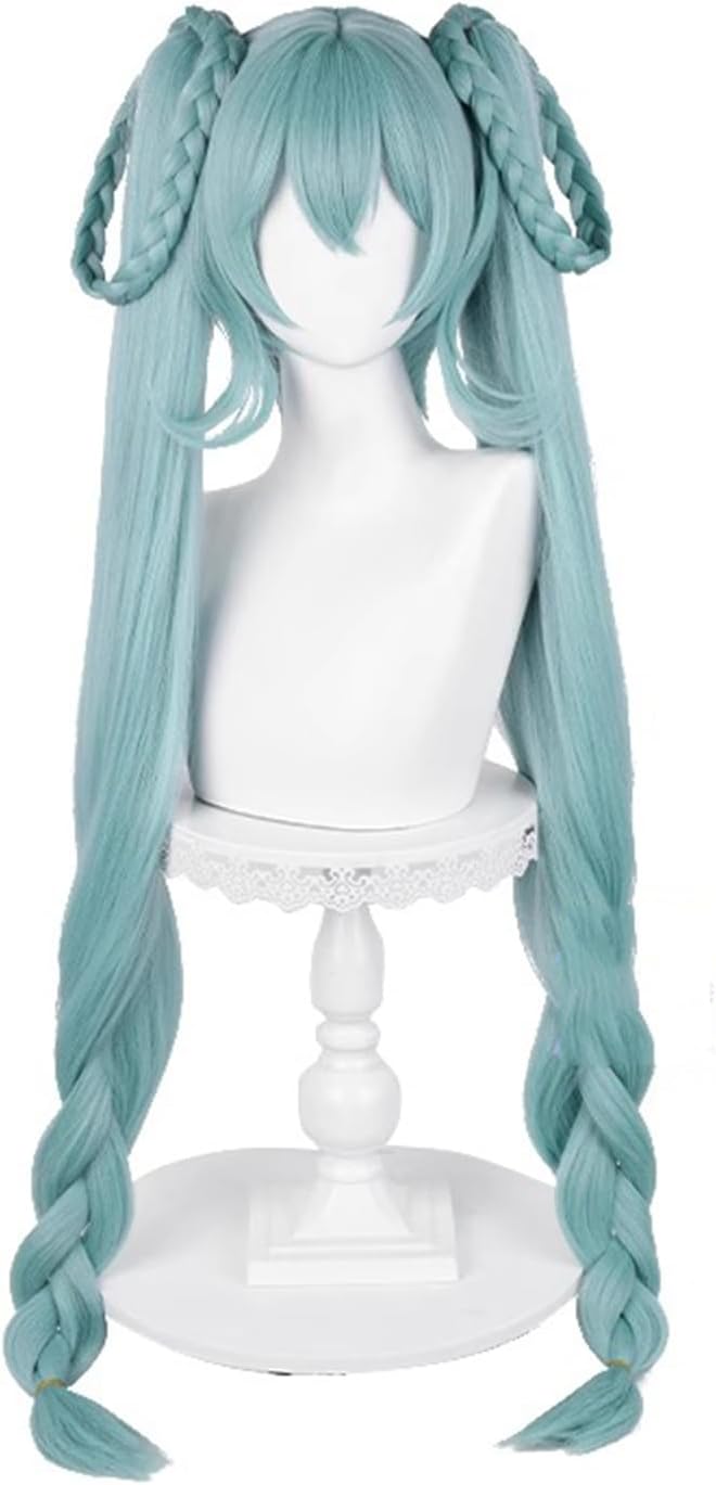 Monenjoy　初音ミク　かつら 鬘 WIG ヴァンパイア 吸血鬼 ウィッグ ネット付き コスプレ　ツインテール カツラ グッズ アニメ コスプレ道具GS1320 - Monenjoy