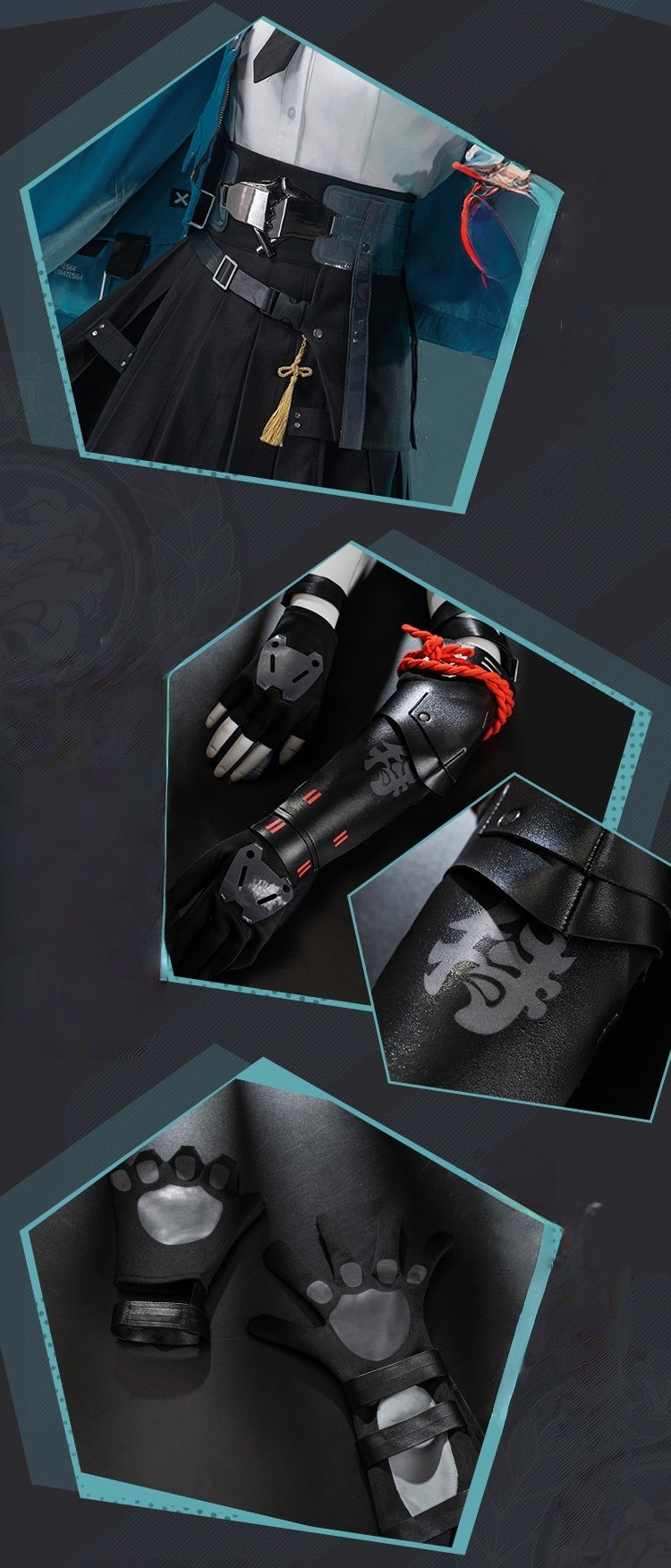 Monenjoy ゼンゼロ 星見雅  　コスプレ衣装　人工革　ホロウ第六課 　金属製パーツ　耳飾り付　コスチュームGS1932