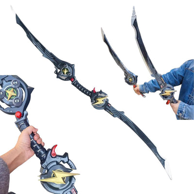 Monenjoy ゼンレスゾーンゼロ　防衛軍 シルバー小隊 0号・アンビー PU＋樹脂製　銀星　武器レプリカ　約151cm　大刀＋短刀組み合わせ　コスプレ道具　オーダーメイド　 - Monenjoy