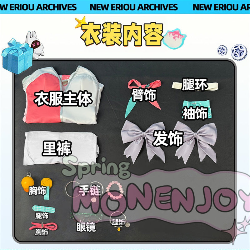 Monenjoy  ゼンレスゾーンゼロ　浮波柚葉 水着 コスチューム　晴天の化け狸　3d樹脂製パーツ＋鞄付　ゼンゼロ/ZZZ　コスプレ衣装