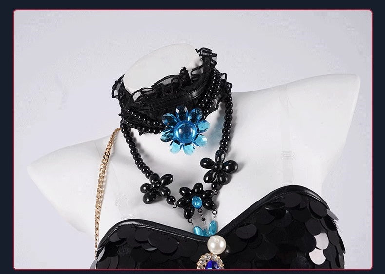 Monenjoy　アイデンティティ5　踊り子　クロートー　コスプレ衣装　IdentityV　コスプレ　眼鏡＋3ｄ樹脂アクセサリー＋鞄付　GS1158 - Monenjoy