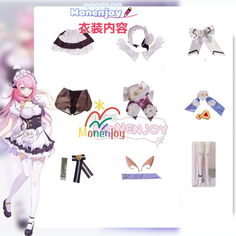 Monenjoy 崩壊3rd エリシア メイド服　Elysia　コスプレ衣装　ンクの妖精さん　カフェ服　イベントGS1330 - Monenjoy