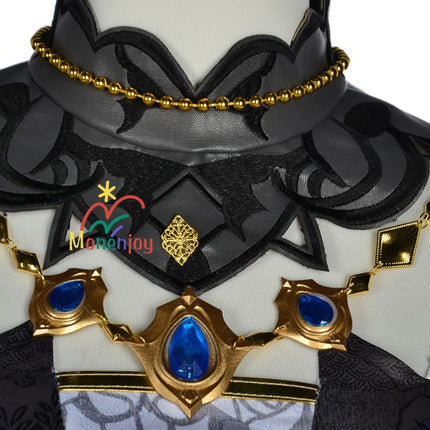 原神ナヴィア コスプレ衣装　立体3d樹脂装飾＋帽子付属　高弾性マットレザー採用｜MONENJOY   - Monenjoy