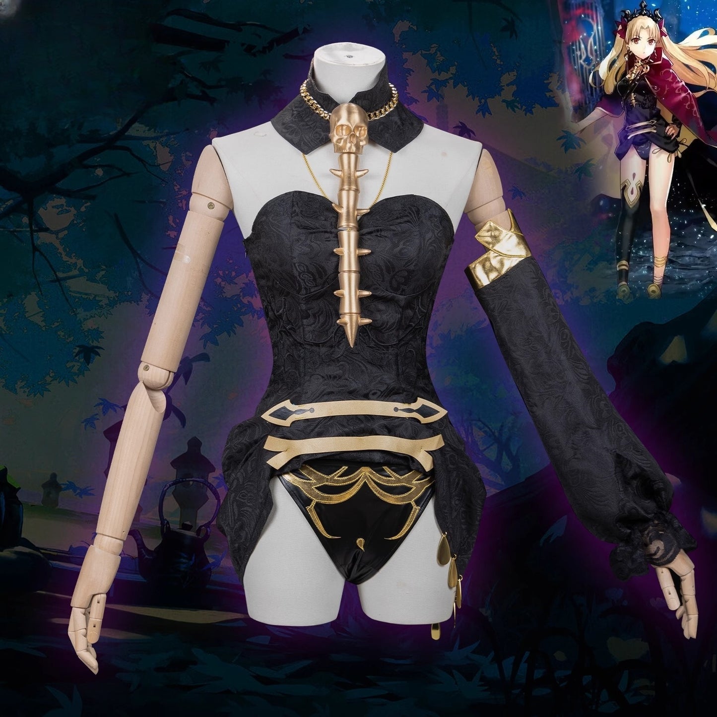 Monenjoy Fate/Grand Order エレシュキガル(Fate) コスプレ衣装　マント　	ランサー　3ｄ樹脂アクセサリー　ハロウィン　エレシュキガル〔遠坂凛〕　 - Monenjoy