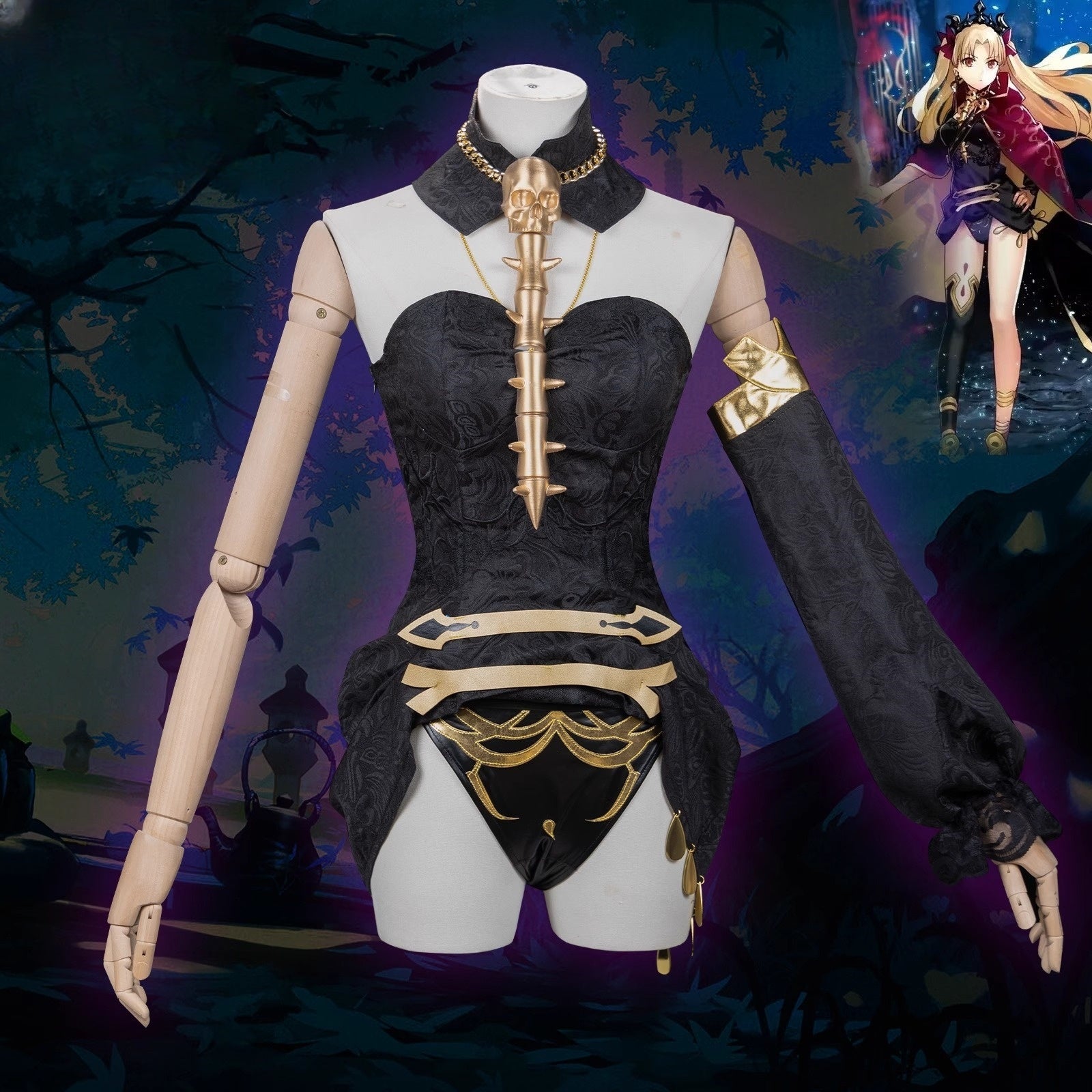 Monenjoy Fate/Grand Order エレシュキガル(Fate) コスプレ衣装　マント　	ランサー　3ｄ樹脂アクセサリー　ハロウィン　エレシュキガル〔遠坂凛〕　 - Monenjoy