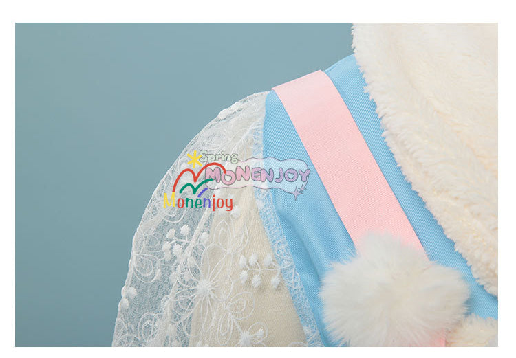 Monenjoy インフィニティニキ ふわもこに溺れる 純潔の守り　コスプレ衣装　パステルブルーの水波　洋服　可愛い　イベントGS1307 - Monenjoy