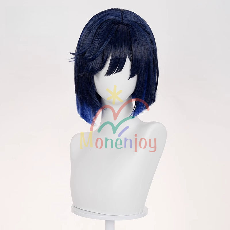 Monenjoy 原神 イェラン コスプレウィッグ　 夜蘭の新コスチューム「静謐の饗宴」 カツラ　37cm　イベント　