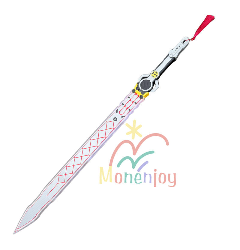 Monenjoy ゼンゼロ 葉瞬光 青溟剣　PLAプリント製 110cm　内部構造で発光カスタム可能 武器モデル　アクセサリー　武器モデル