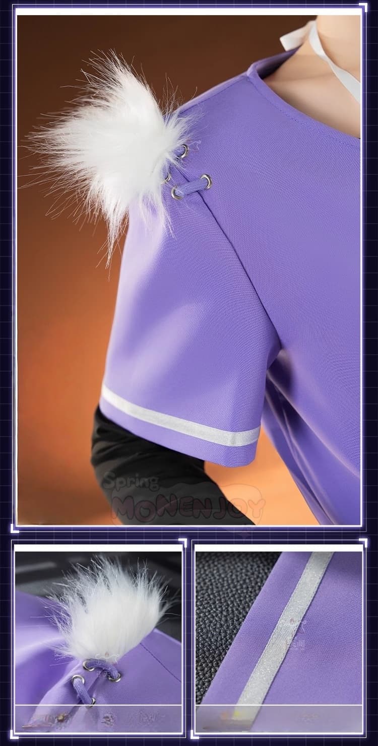 Monenjoy IdentityV 納棺師-BLK.AESOP コスプレ衣装 完全セット 高精度プリント+金属アクセサリー6点付属 通気性良し