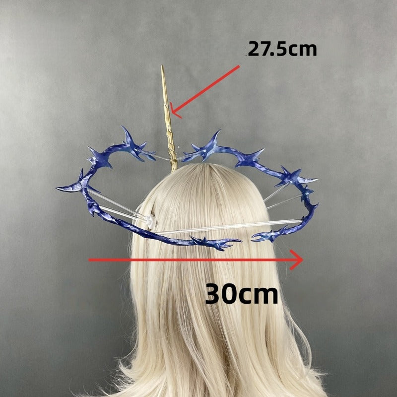 Monenjoy Narushio Cartethyia Cosplay Prop PLA Material Weapon Model Cartethyia Hair Accessory Horn Prop Crown