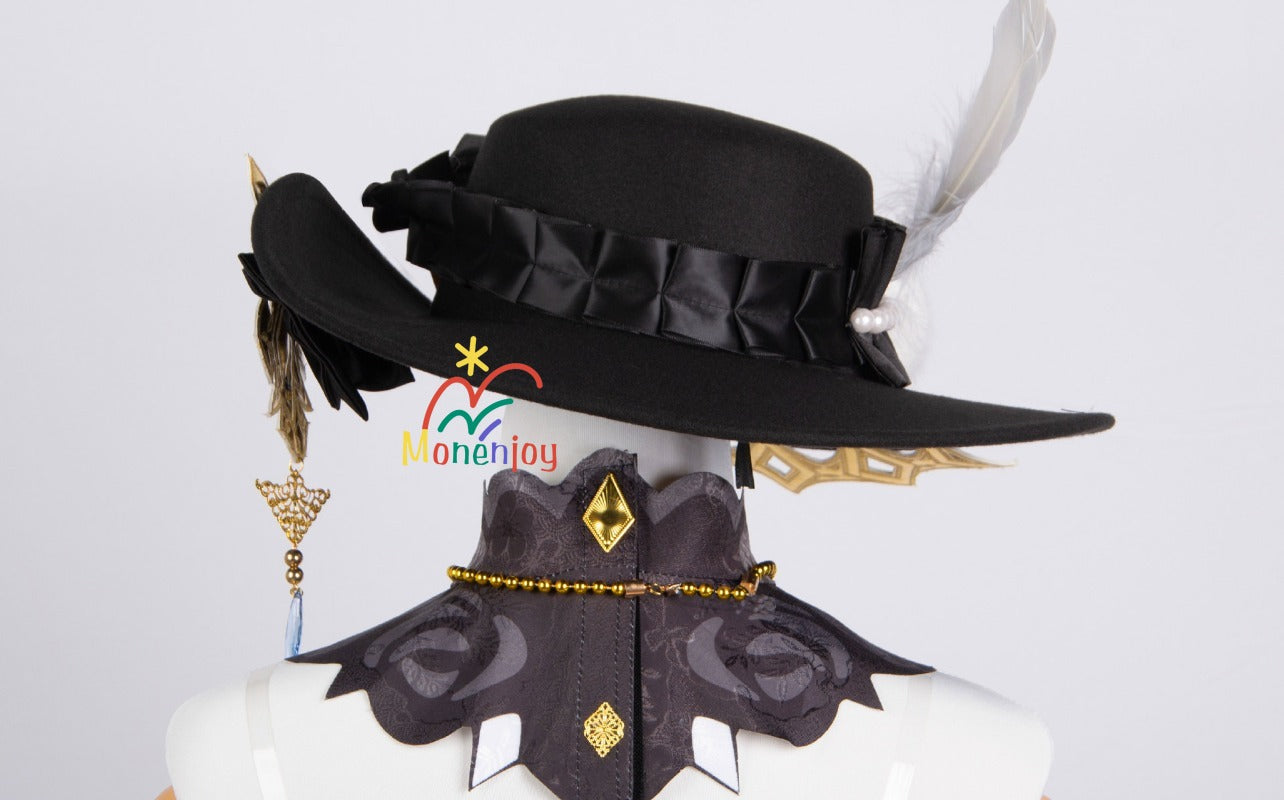 原神ナヴィア コスプレ衣装　立体3d樹脂装飾＋帽子付属　高弾性マットレザー採用｜MONENJOY   - Monenjoy