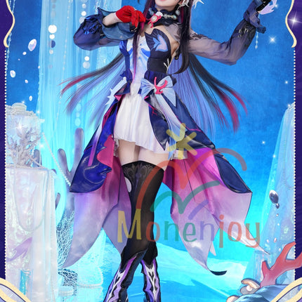 Monenjoy 崩壊スターレイル　セイレンス　Hysilens 女騎士 オンパロス シューズカバー付　3d樹脂髪飾り　コスプレ衣装 プロ仕様