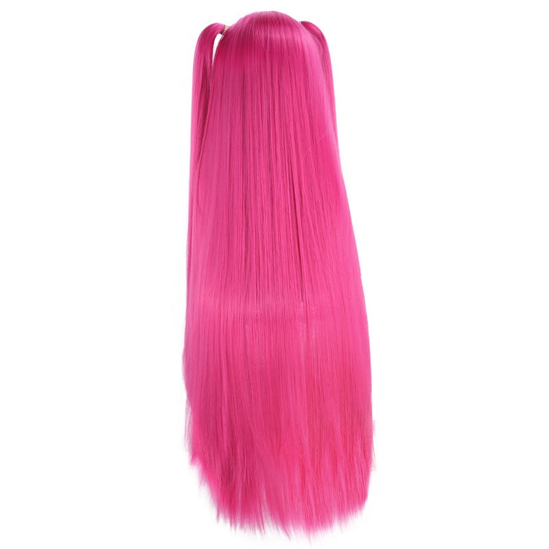 Monenjoy KPOP Girls! Demon Hunters Rose Red Mila Wig 100cm Zoe Cosplay Prop Wig Accessory 