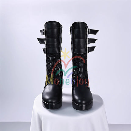 Monenjoy Zenless Zone Zero Ukinami Yuzuha Cosplay Props Shoes Boots Long Boots Black Landmine Type Ukinami Yuzuha Kaidanya Event Toys 