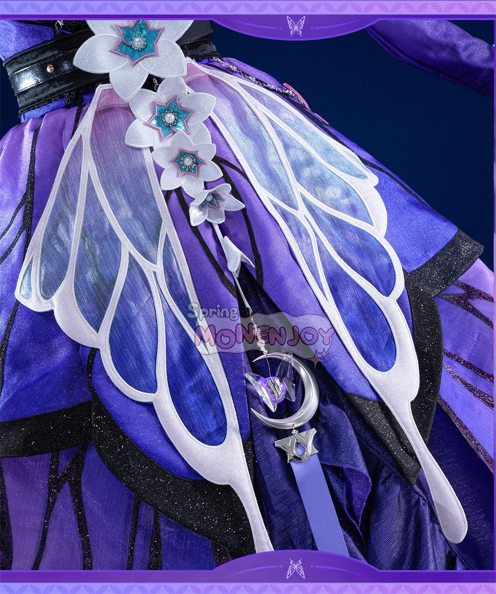 Monenjoy　崩壊スターレイル　キャストリ　 儚き夢の舞 - キャストリス専用オリジナル礼服 ドレス　合金パーツ　豪華生地　イベント舞台対応 MONENJOY
