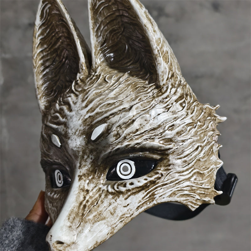Monenjoy　サイレントヒルf 深水雛子 寿幸 半分狐の仮面仮面　マスク　コスプレ道具  Silent Hillf　モデル　ハンドメイド仕様