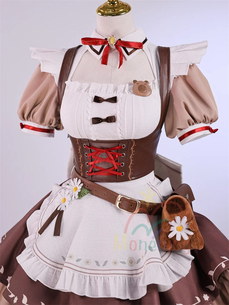 Monenjoy 鳴潮 韓国コラボ千咲ちゃん 　コスプレ衣装　メイド服　可愛い　コーヒーメイド服　イベント