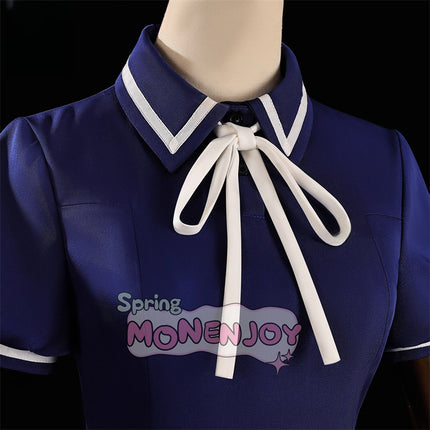 Monenjoy ชุดคอสเพลย์ฤดูร้อนของ Cardcaptor Sakura Kinomoto และ Syaoran Li ชุดนักเรียนประถม ชุดกะลาสีพร้อมปักโลโก้ สร้างขึ้นใหม่อย่างสมบูรณ์แบบจากอนิเมะ รุ่นชุดนักเรียนมัธยมต้น
