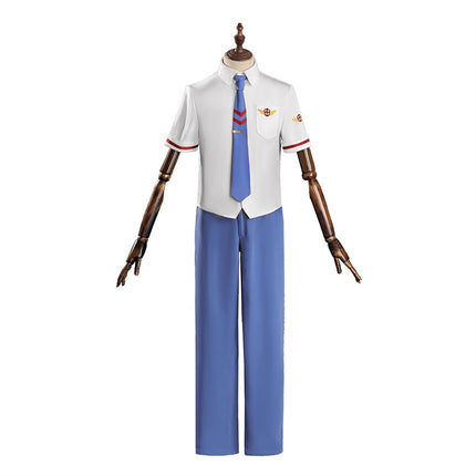 Monenjoy ชุดคอสเพลย์ฤดูร้อนของ Cardcaptor Sakura Kinomoto และ Syaoran Li ชุดนักเรียนประถม ชุดกะลาสีพร้อมปักโลโก้ สร้างขึ้นใหม่อย่างสมบูรณ์แบบจากอนิเมะ รุ่นชุดนักเรียนมัธยมต้น