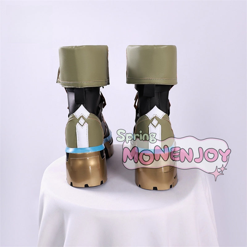 Monenjoy 原神 ベネット コスプレ道具　ブーツ　靴　新コスチューム「燃えろ！ラクガキ大冒険　ハロウィン　イベント
