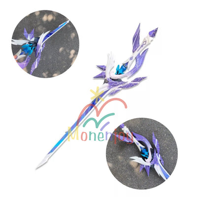 Monenjoy 原神 スカーク　蒼耀 片手剣　モチーフ武器　恐らく片手剣　110cm　PU製　立体　コスプレ道具　武器モデル　Skirk　道具　深淵の国GS1433