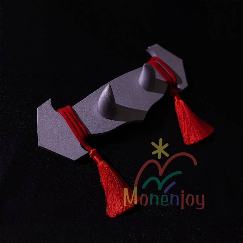 Monenjoy　犬夜叉　殺生丸　コスプレ衣装　せっしょうまる　衣装　刺繍柄家紋　大妖怪　いぬやしゃ　コスチューム　文化祭　毛皮の肩掛け