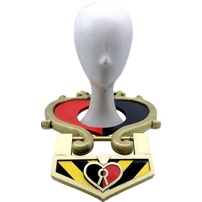 Monenjoy ディズニーツイステッドワンダーランド 　首飾り ハート型の首枷 鎖 エース・トラッポラ リドル・ローズハート PU製　撮影道具　コスチューム　イベント　仮装　ハロウィン　　コスプレ道具　 - Monenjoy