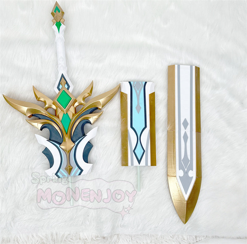 Monenjoy 原神 ファルカ 両手剣 西風騎士団の大団長 空月の歌  ナド・クライ 武器モデル　コスプレ道具　120cmと115cm　
