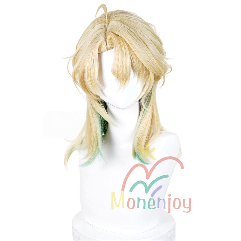 Monenjoy　鳴潮　リューク・ヘルセン　長45cm　ウィッグ　コスプレ　鬘　イベント　耐熱ウィッグ マットシルク 自然感　仮装