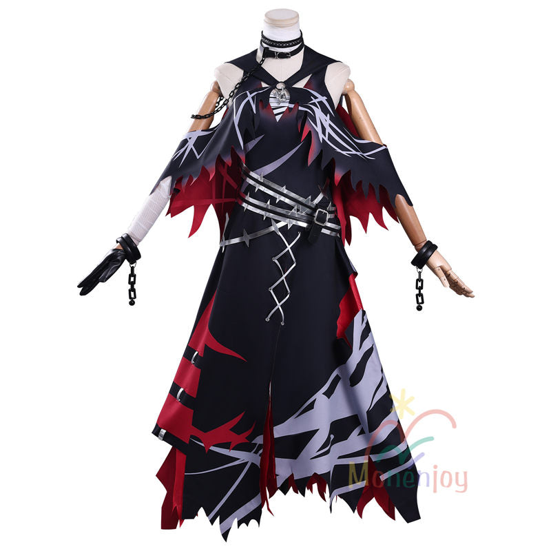 Monenjoy 魔法少女ノ魔女裁判 紫藤アリサコスプレ衣装 囚人番号666