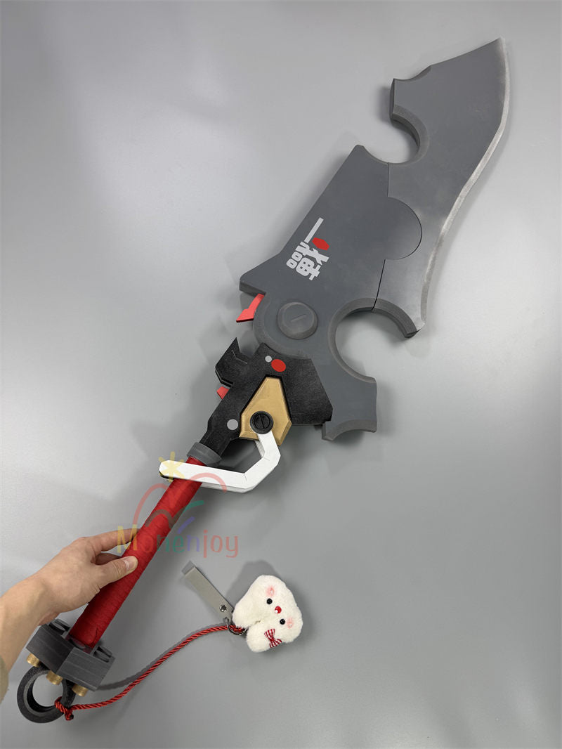 Monenjoy ゼンゼロ ザオ　コスプレ道具　照　武器モデル　ゼンレスゾーンゼロ　1.2ｍと1.4ｍ　モチーフ武器  斧・長剣変形 EVA+木質