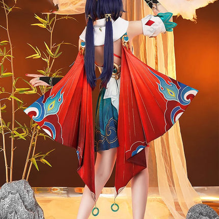 Monenjoy 崩壊スターレイル 雲璃（うんり） コスプレ衣装　ワンピース　礼服　かわいい　豪華アクセサリー　武器レプリカ追加可能 - Monenjoy