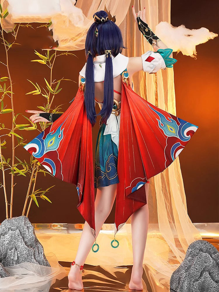 Monenjoy 崩壊スターレイル 雲璃（うんり） コスプレ衣装　ワンピース　礼服　かわいい　豪華アクセサリー　武器レプリカ追加可能 - Monenjoy