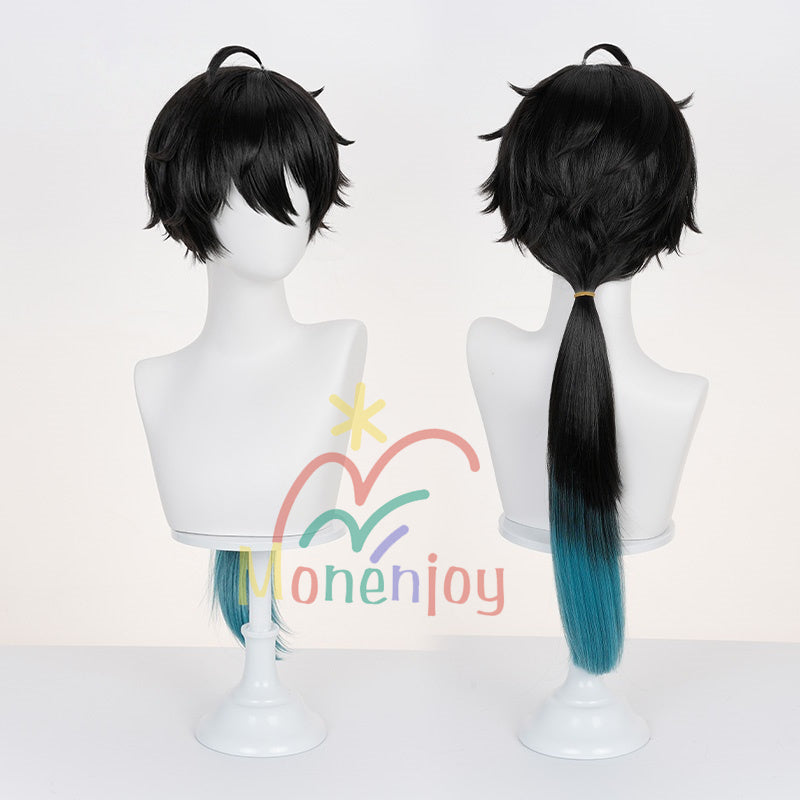 Monenjoy 崩壊スターレイル 丹恒・騰荒 ウィッグ　とうこう　カツラ　Dan Heng ・ Permansor Terrae  黄金裔　フリーサイズ 快適