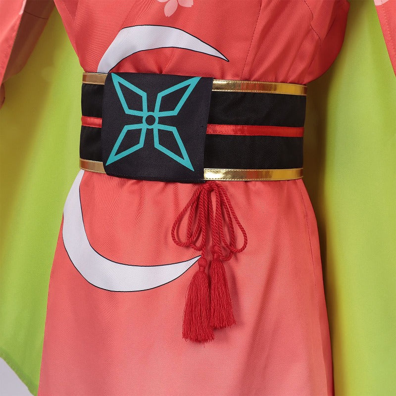 Monenjoy 超かぐや姫 かぐや コスプレ　和服　和風　ワンピース　 酒寄彩葉 月見ヤチヨ 　コスチューム　イベント　仮装