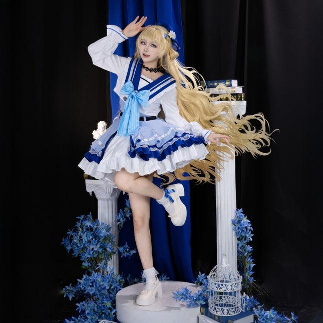「在庫限り・完売次第終」Monenjoy 鳴潮 ローソンコラボ フィービー コスプレ衣装 ワンピース ドレス セーラー服 ロリータ 共鳴者 コスチューム イベント かわいい