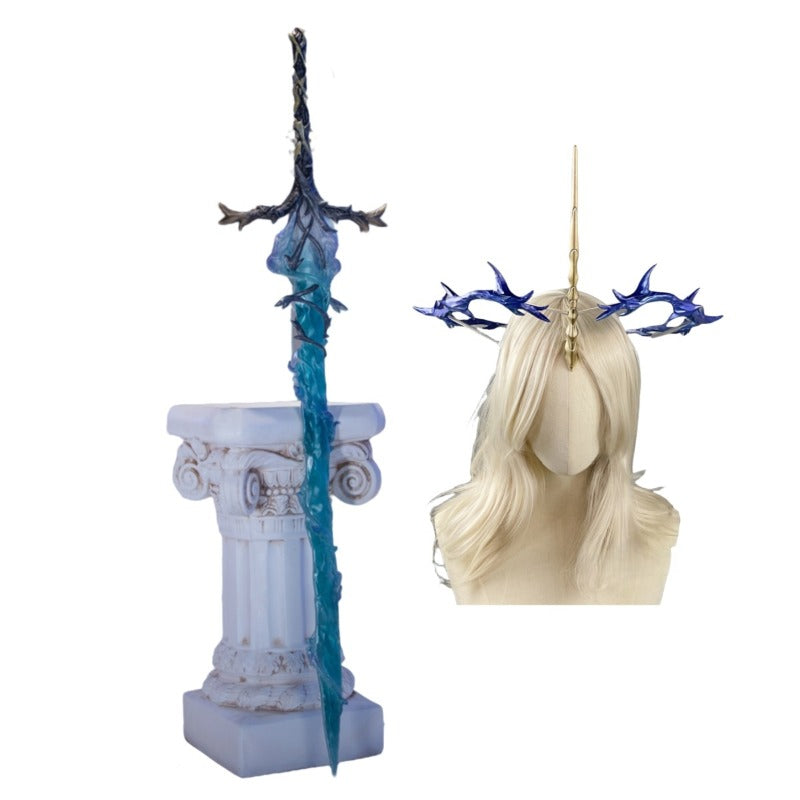 Monenjoy Narushio Cartethyia Hair Accessory Horn Crown Cartethyia Cosplay Prop PLA Material Weapon Model Replica