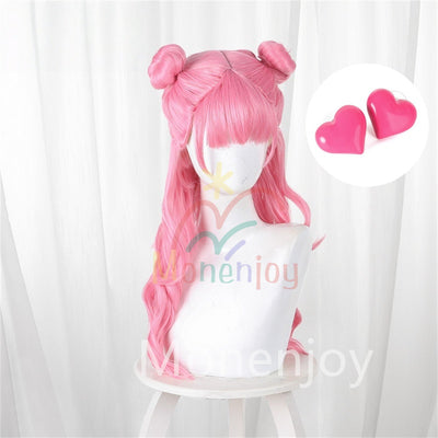 Monenjoy　正反対な君と僕 鈴木 みゆ　 ウィッグ　ピンク色　60cm　カツラ　道具　コスプレ道具　イベント　耐熱ウィッグ　自然感 MONENJOY