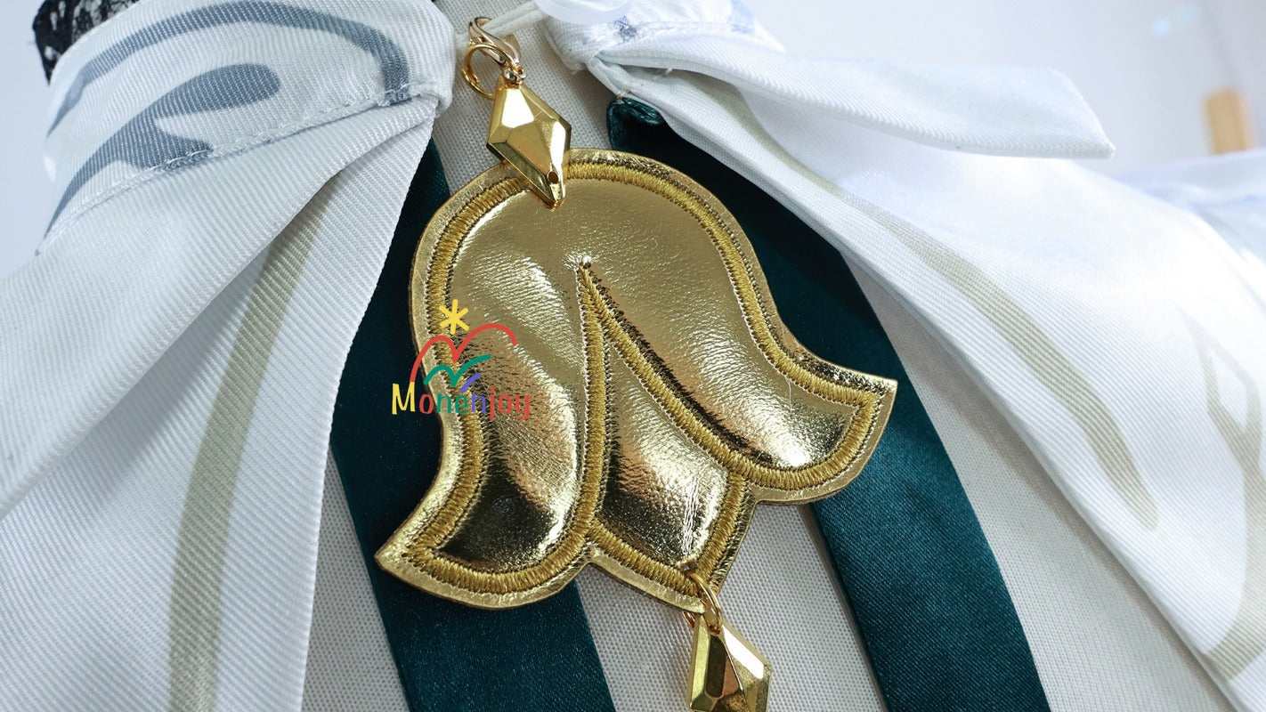 原神　エミリエ　コスプレ衣装　コスチューム　エメラルドフゼア　｜3D樹脂香水瓶・金属製神の眼付属｜MONENJOY - Monenjoy