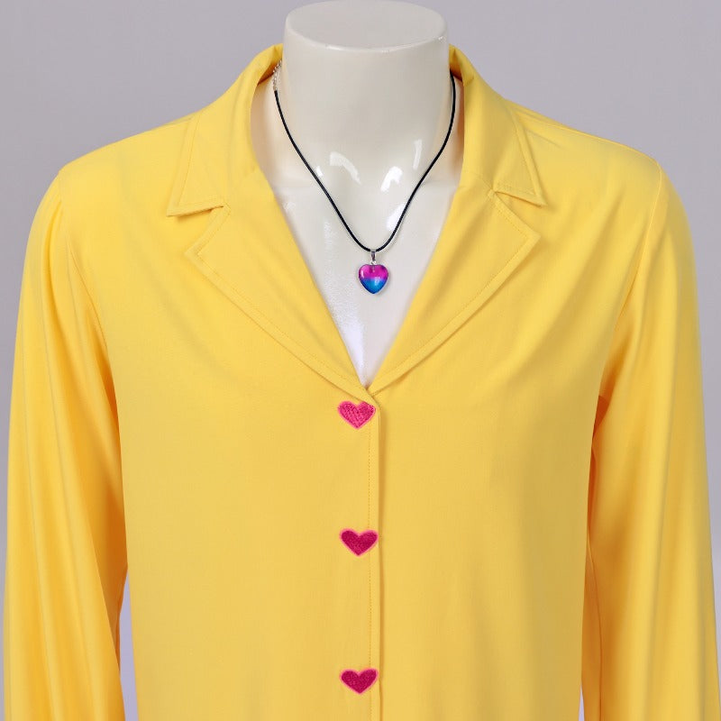 Monenjoy 　KPOPガールズ！デーモン・ハンターズ 　SajaBoys　 romance　シャツ　黄色コスプレ衣装　ベイビー 舞台服　サジャ・ボーイズ　Kpop Demon Hunters