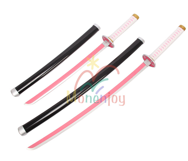 Monenjoy　鬼滅の刃 栗花落 カナヲ 日輪刀　コスプレ道具　日本刀　104cm　ピンク色　 狩り つゆり かなお　鬼殺隊の女剣士 花の呼吸 　武器モデル　レプリカ　ハロウィン