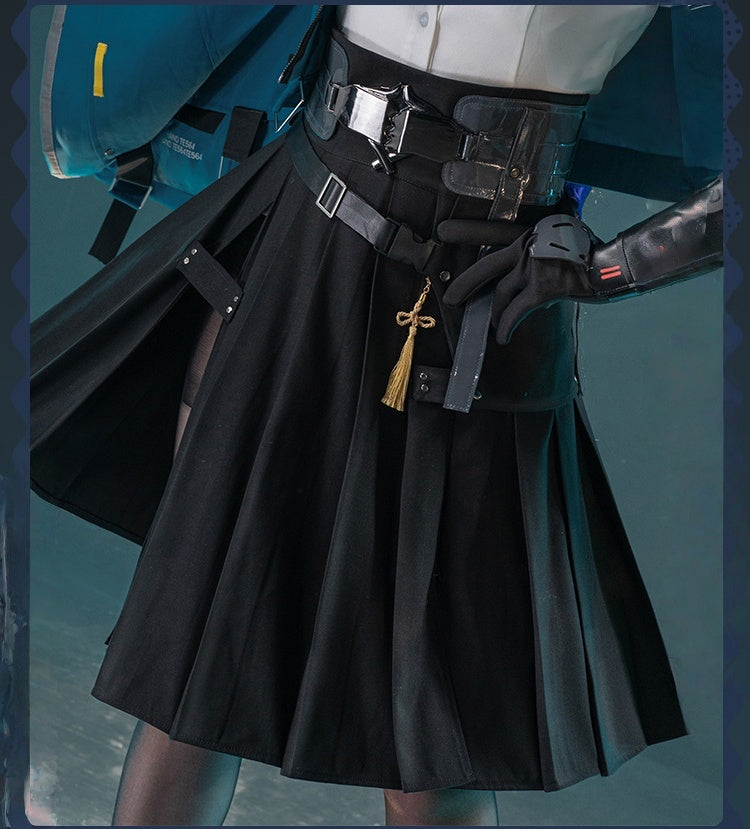 Monenjoy ゼンゼロ 星見雅  　コスプレ衣装　人工革　ホロウ第六課 　金属製パーツ　耳飾り付　コスチュームGS1932