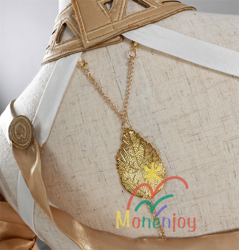 Monenjoy 崩壊：スターレイル アグライア コスプレ衣装　ワンピース　金属パーツ　黄金裔　オンパロス/オクヘイマ　コスチューム　ハロウィン