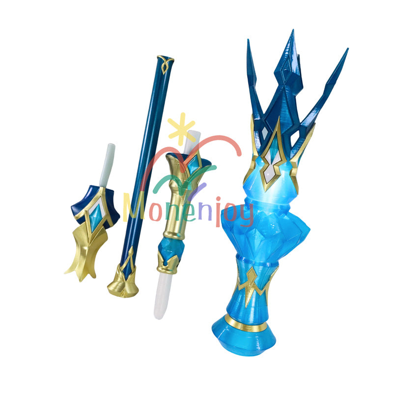 Monenjoy　崩壊スターレイル 　ケリュドラ　コスプレ道具　王冠　16.5cm　法杖　Cerydra　95cm　クイーンスタッフ オクヘイマ　女王の儀式杖  UVレジン製　炎冠 独裁官 女皇 総帥 カイザー