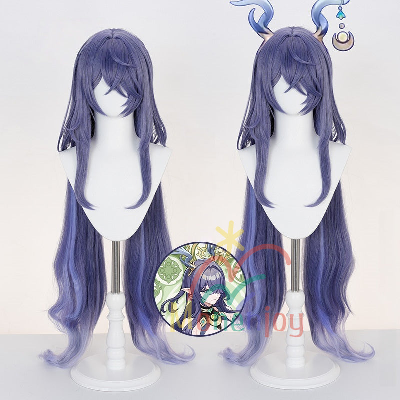 Monenjoy 原神　ラウマ　ウィッグ　コスプレ道具　カツラ　100cm　イベント　フリーサイズ 快適GSwig1014