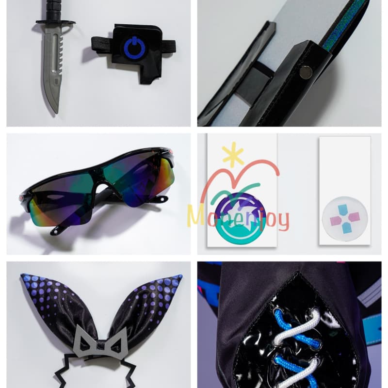 Monenjoy　崩壊：スターレイル　銀狼  コスプレ衣装　凄腕のハッカー　コスチューム　眼鏡付き　イベント　ハロウィン