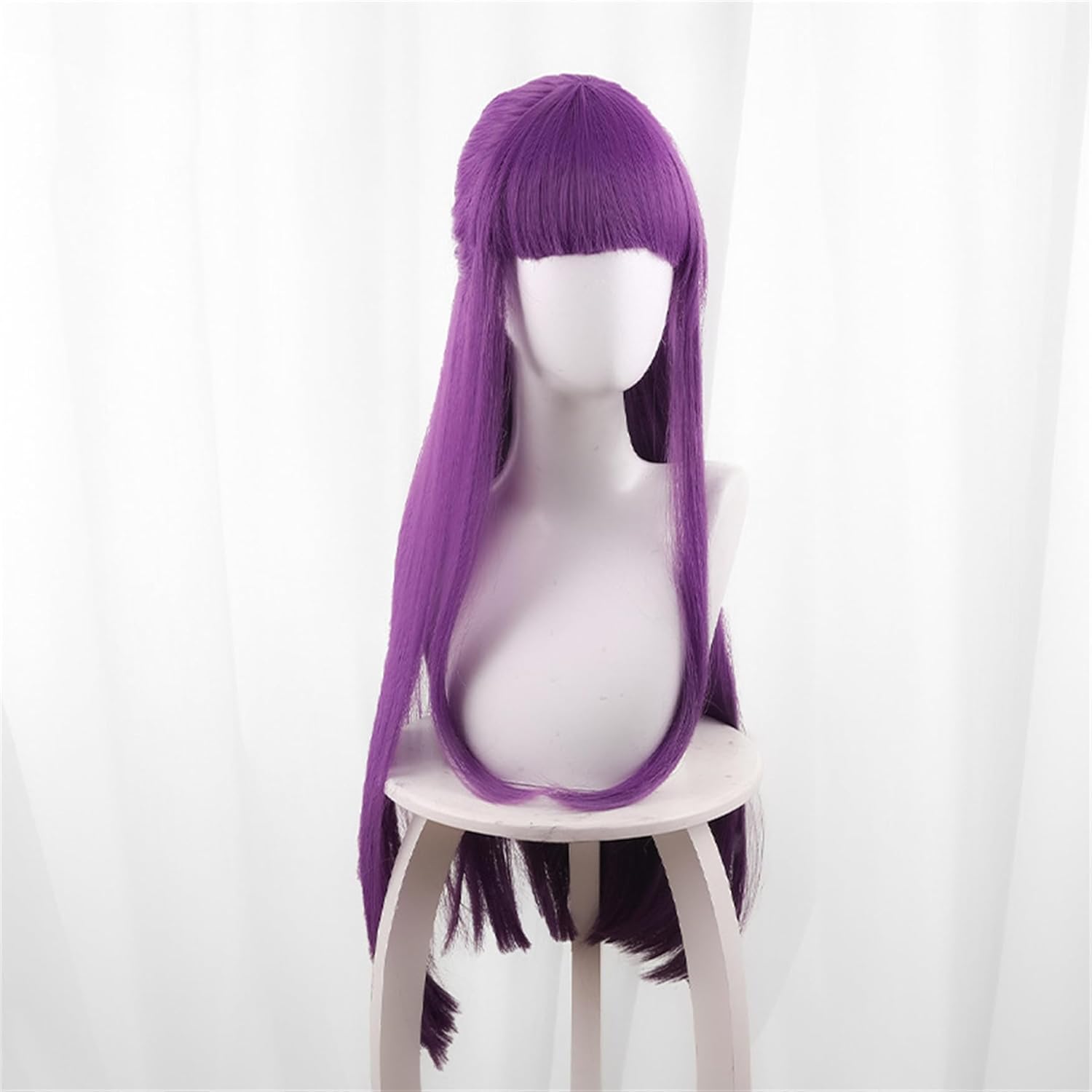 Monenjoy 葬送のフリーレン フリーレン ポニーテール ウィッグ ロング 自然 グラデーション フルウィッグ バレない セミロング ミディアム 可愛い ハイトーンカラー ハイライト かつら - Monenjoy