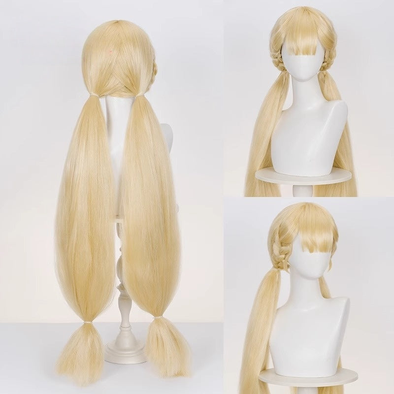 Monenjoy ゼンレゼンレスゾーンゼロ　アリス　 コスプレウィッグ　90㎝　ゼンゼロ　怪啖屋　黄色　アリス・タイムフィールド　ウィッグ