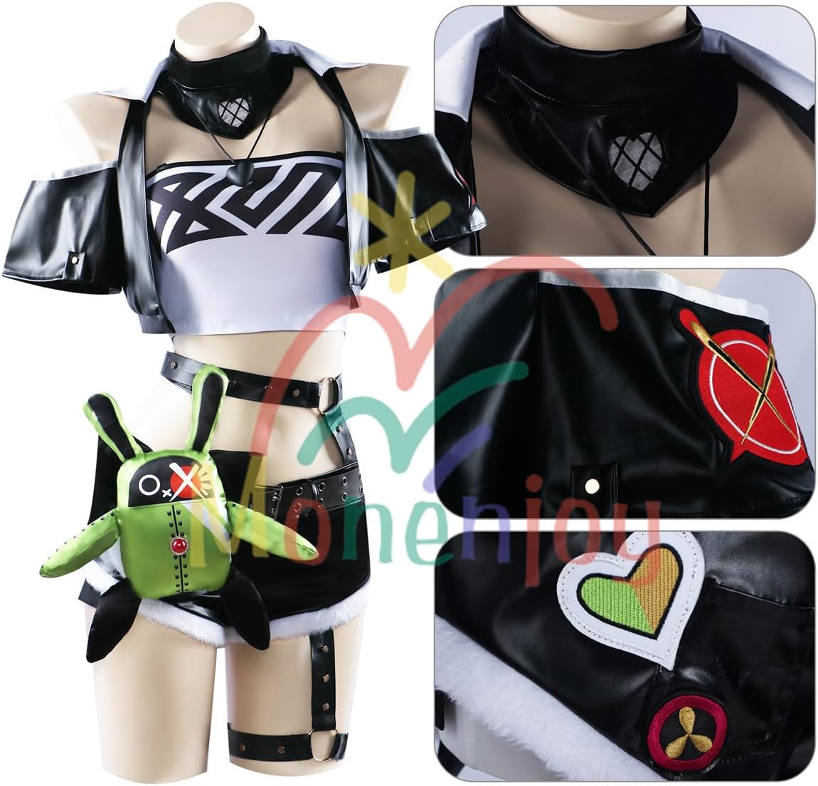 Monenjoy　ゼンレスゾーンゼロ エレン・ジョーウィッグ追加 コスチューム ゼンゼロ/ZZZ　コスプレ 衣装 イベント - Monenjoy