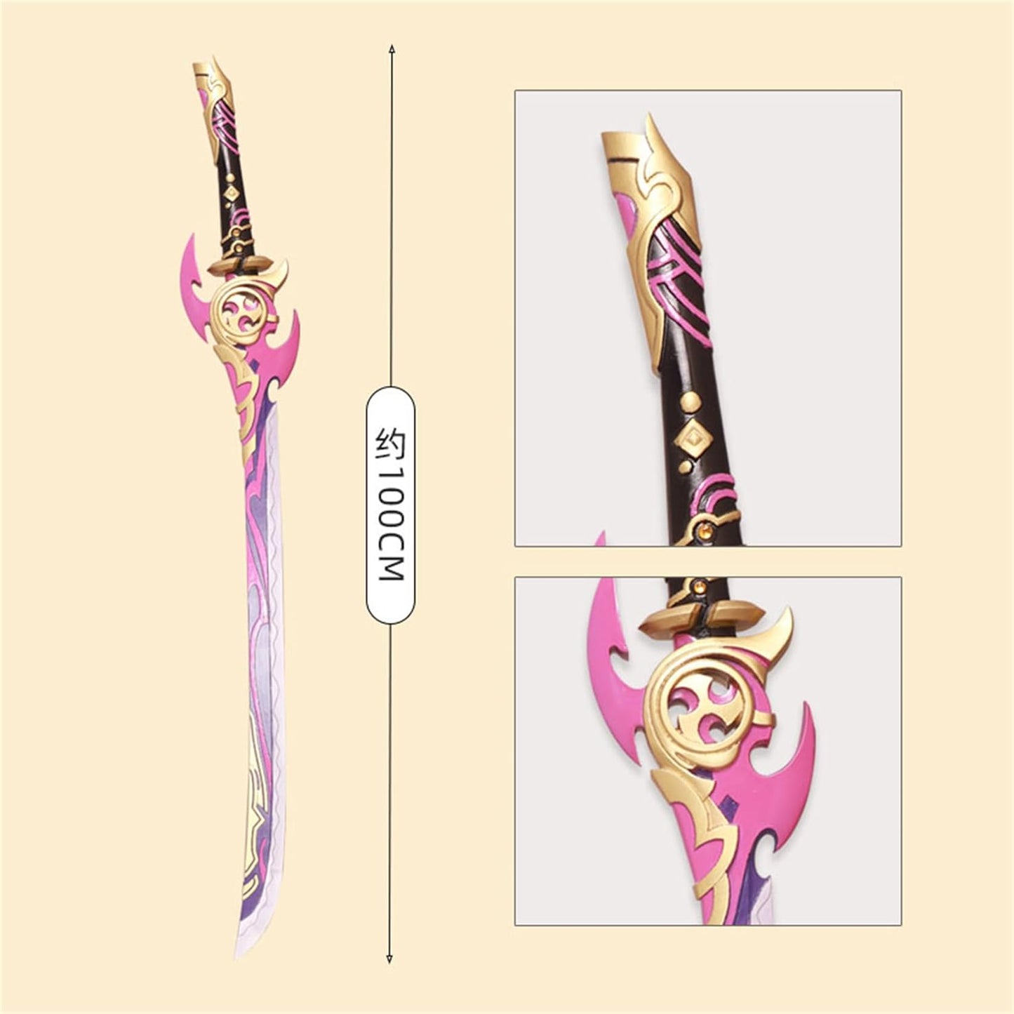 Monenjoy 原神 コスプレ道具 喜多院十文字槍 約181cm トーマ 雷電将軍 元素爆発 アクセサリー PU製造 cosplay 学園祭 イベント ハロウィン COS おもちゃ [並行輸入品] - Monenjoy